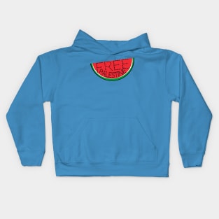 Free Palestine - Watermelon - Slightly Tilted - Front Kids Hoodie